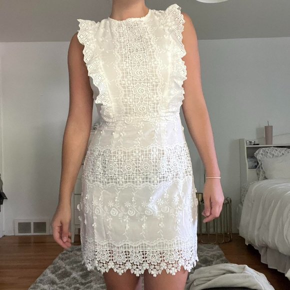 NWT White Lace Dress - Picture 1 of 5